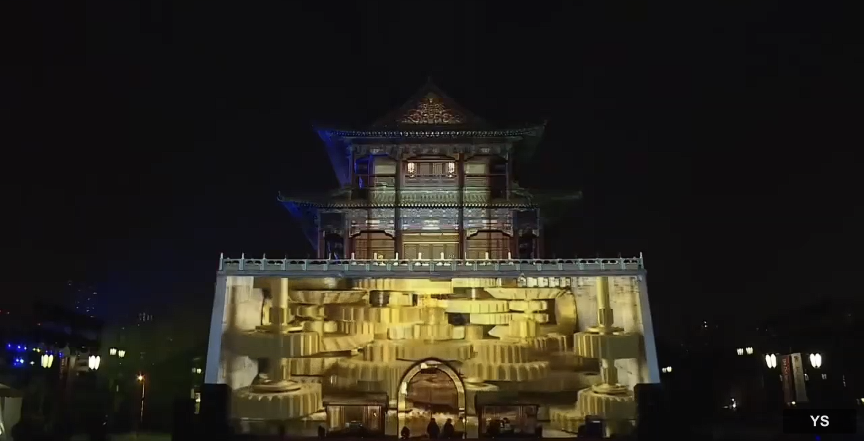 室外墙体投影机